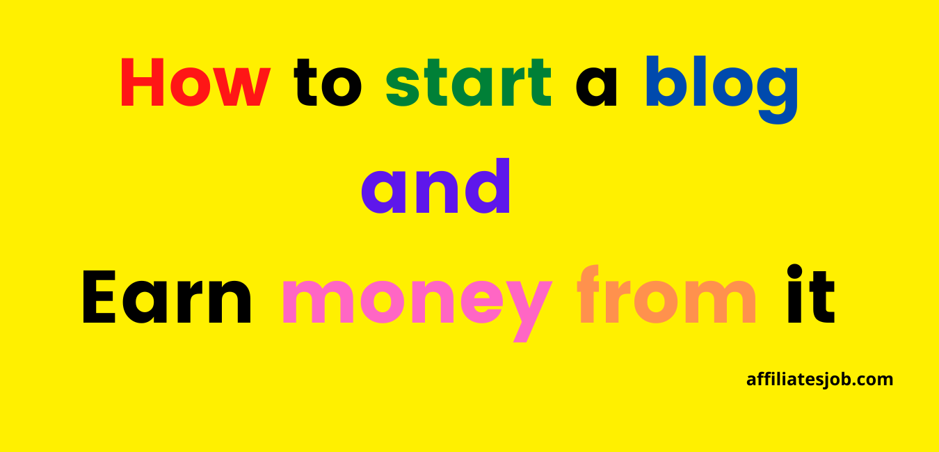 How to start a blog and earn money