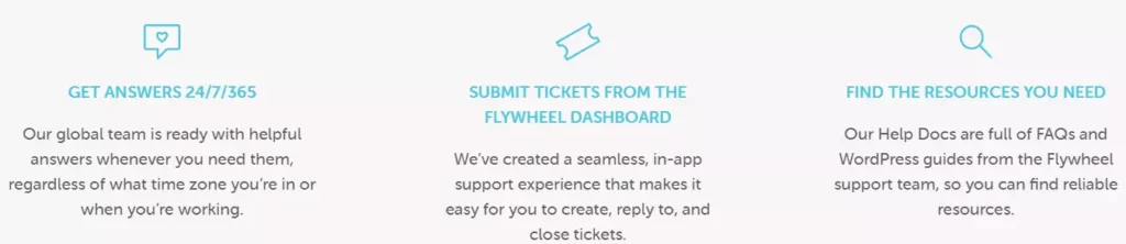 Flywheel hosting customer support options