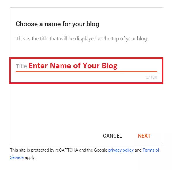 Choose a Name for Your Blog